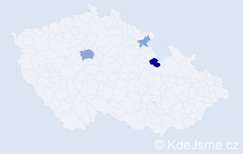 Příjmení: 'Zykhor', počet výskytů 13 v celé ČR