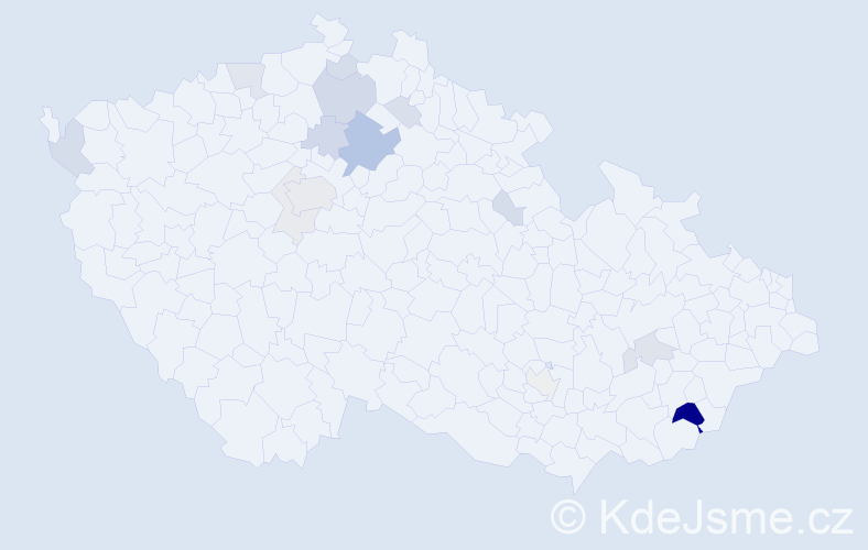 Příjmení: 'Goldbach', počet výskytů 43 v celé ČR