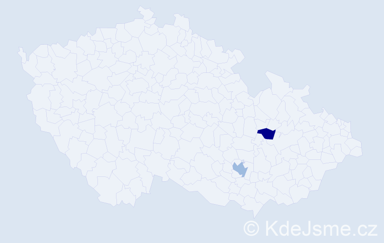 Příjmení: 'Gyurka', počet výskytů 5 v celé ČR