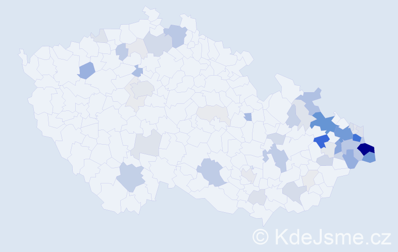 Příjmení: 'Chodurová', počet výskytů 249 v celé ČR