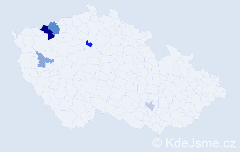Příjmení: 'Pajdičová', počet výskytů 12 v celé ČR