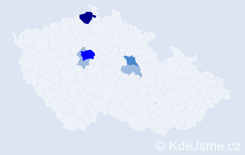 Příjmení: 'Pumerová', počet výskytů 11 v celé ČR