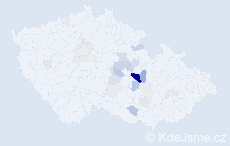 Příjmení: 'Findejsová', počet výskytů 101 v celé ČR