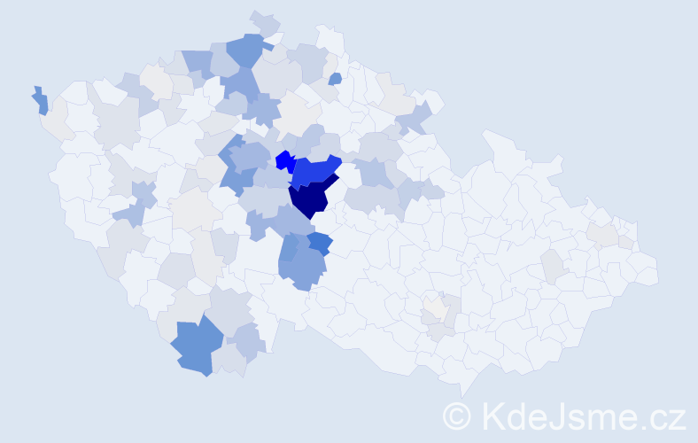 Příjmení: 'Kmochová', počet výskytů 511 v celé ČR