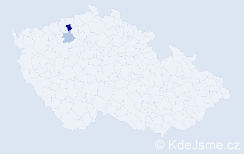 Příjmení: 'Harausová', počet výskytů 5 v celé ČR