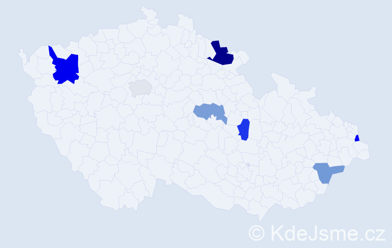 Příjmení: 'Austin', počet výskytů 11 v celé ČR