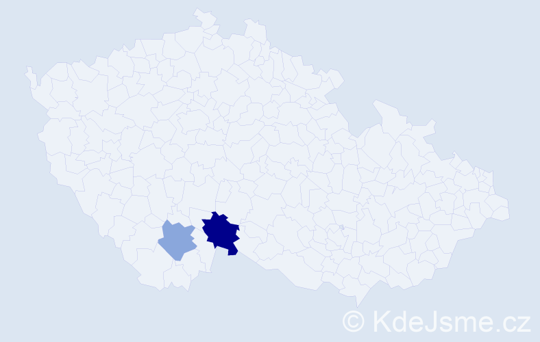 Příjmení: 'Granovová', počet výskytů 3 v celé ČR
