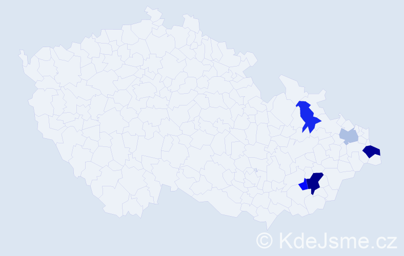 Příjmení: 'Stiksová', počet výskytů 8 v celé ČR