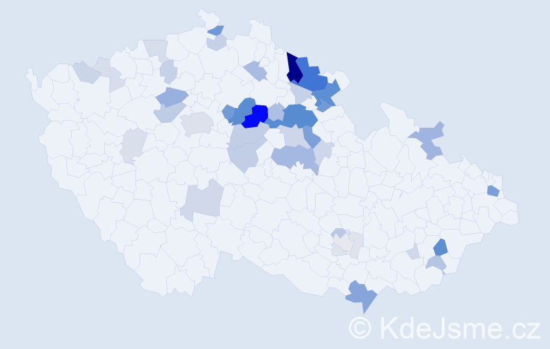 Příjmení: 'Radoňová', počet výskytů 159 v celé ČR