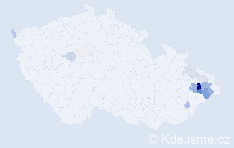 Příjmení: 'Krompolcová', počet výskytů 50 v celé ČR