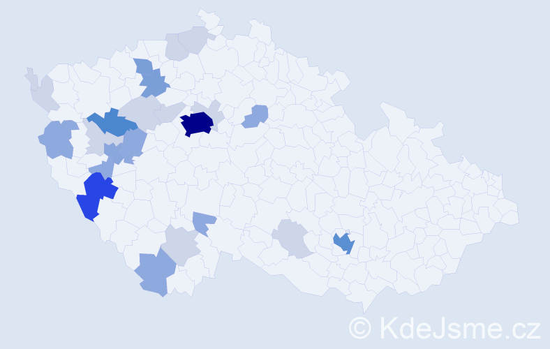 Příjmení: 'Strych', počet výskytů 69 v celé ČR