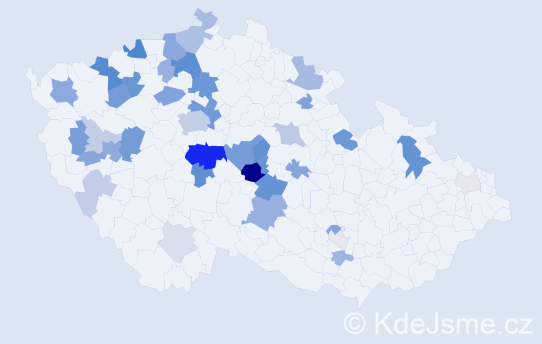 Příjmení: 'Tyrner', počet výskytů 103 v celé ČR