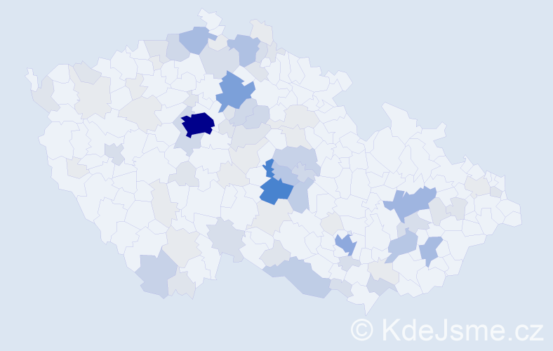 Příjmení: 'Rakušan', počet výskytů 285 v celé ČR