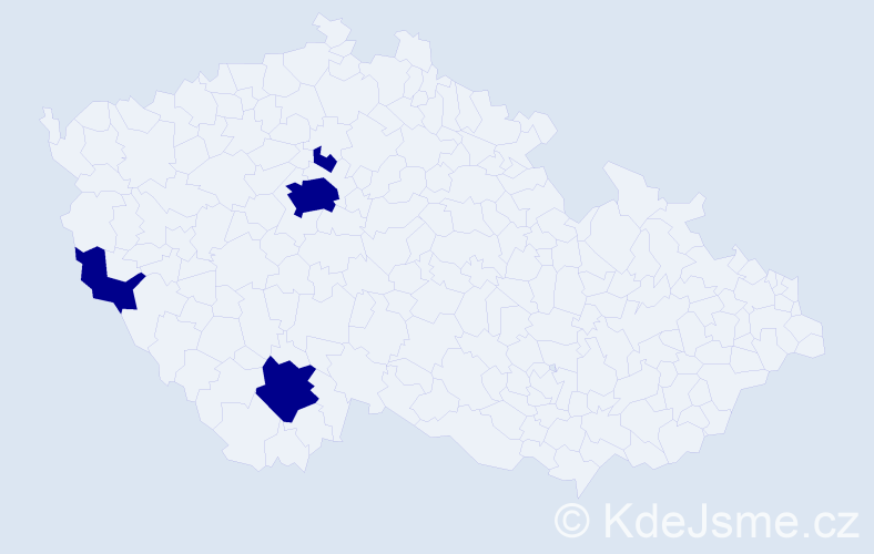 Příjmení: 'Batel', počet výskytů 4 v celé ČR