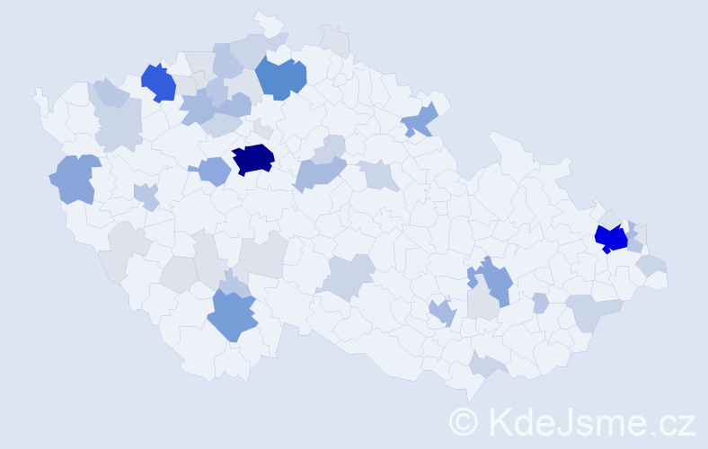 Příjmení: 'Marcin', počet výskytů 183 v celé ČR
