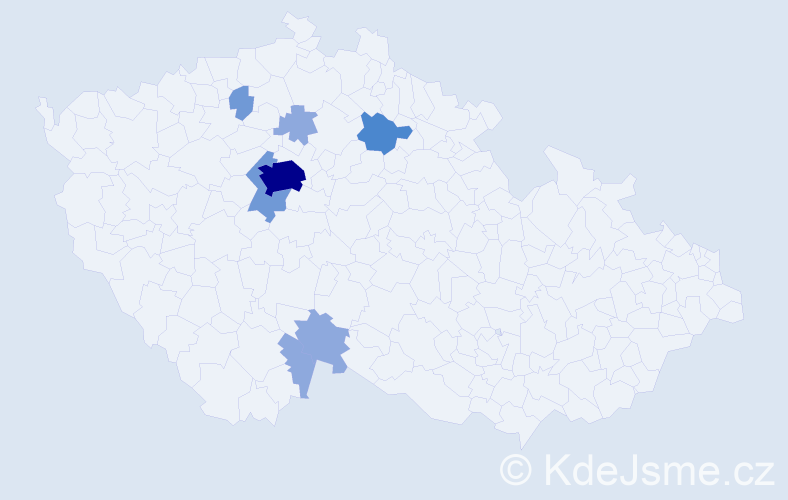 Příjmení: 'Kriso', počet výskytů 16 v celé ČR