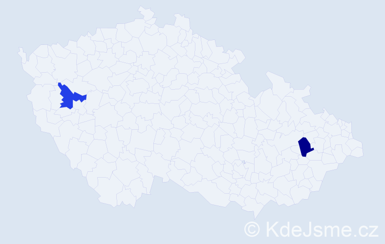 Příjmení: 'Coyle', počet výskytů 2 v celé ČR