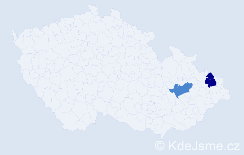 Příjmení: 'Manczal', počet výskytů 7 v celé ČR