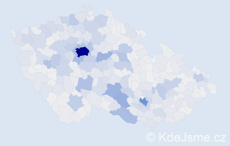 Příjmení: 'Kratochvíl', počet výskytů 7007 v celé ČR
