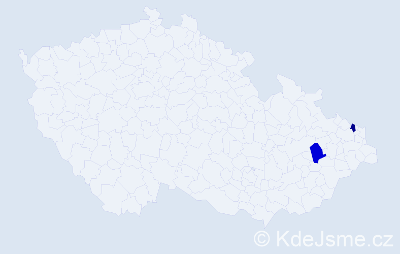 Příjmení: 'Dworniková', počet výskytů 2 v celé ČR