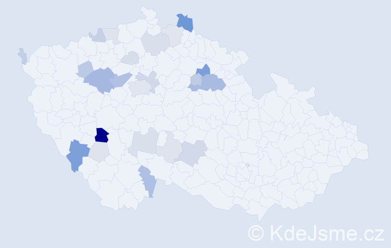 Příjmení: 'Vestfál', počet výskytů 78 v celé ČR