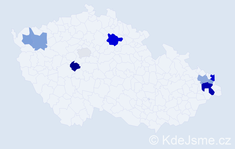 Příjmení: 'Kuznik', počet výskytů 16 v celé ČR