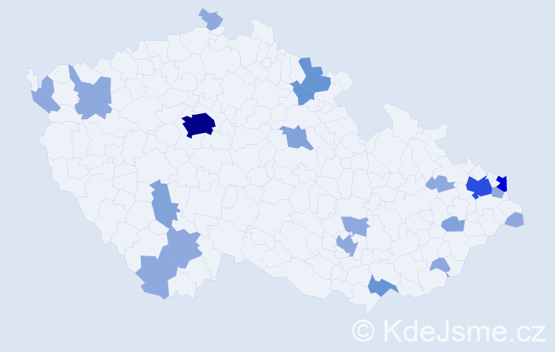 Příjmení: 'Bitto', počet výskytů 46 v celé ČR