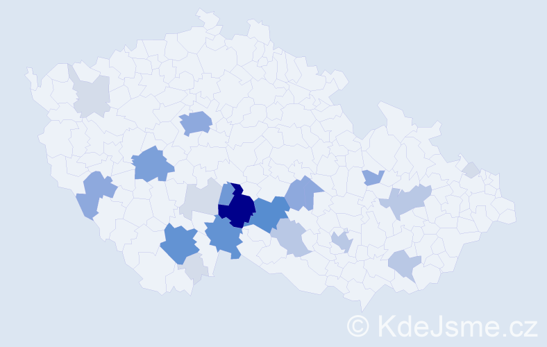 Příjmení: 'Vondrů', počet výskytů 78 v celé ČR