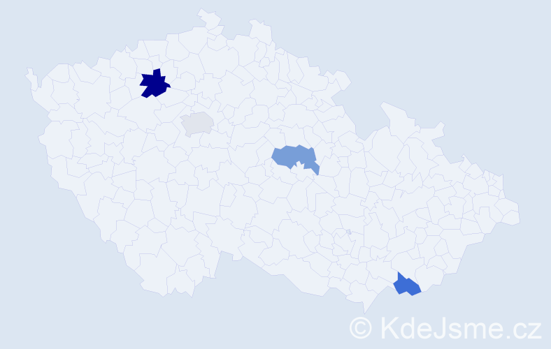 Příjmení: '"O'neill"', počet výskytů 5 v celé ČR