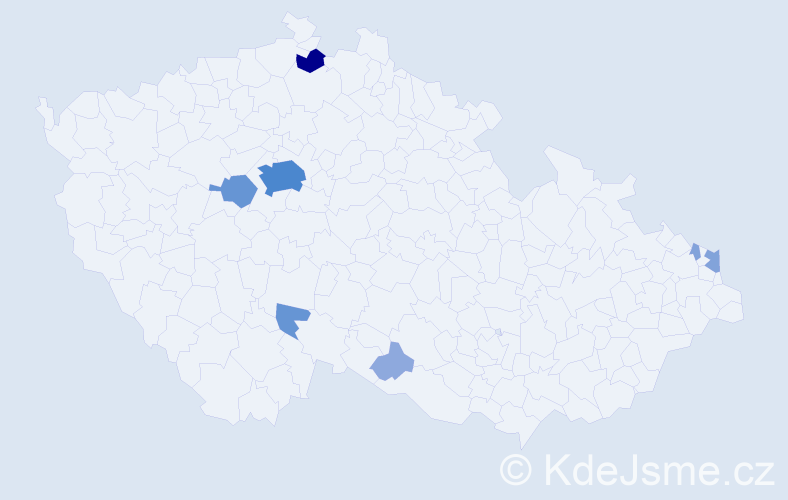 Příjmení: 'Grežďová', počet výskytů 23 v celé ČR