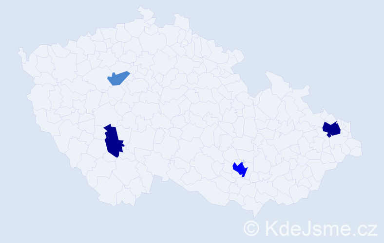 Příjmení: 'Zagata', počet výskytů 9 v celé ČR