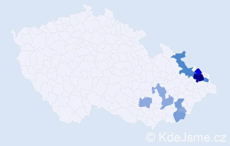 Příjmení: 'Malyška', počet výskytů 31 v celé ČR