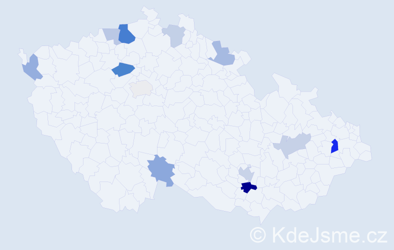Příjmení: 'Matzková', počet výskytů 22 v celé ČR