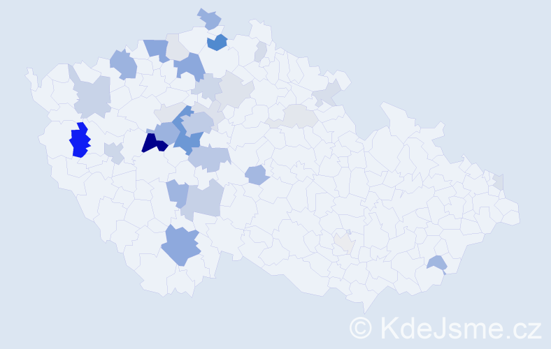 Příjmení: 'Eiselt', počet výskytů 97 v celé ČR