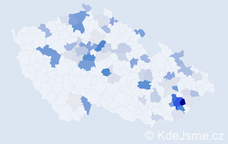 Příjmení: 'Čuřík', počet výskytů 239 v celé ČR