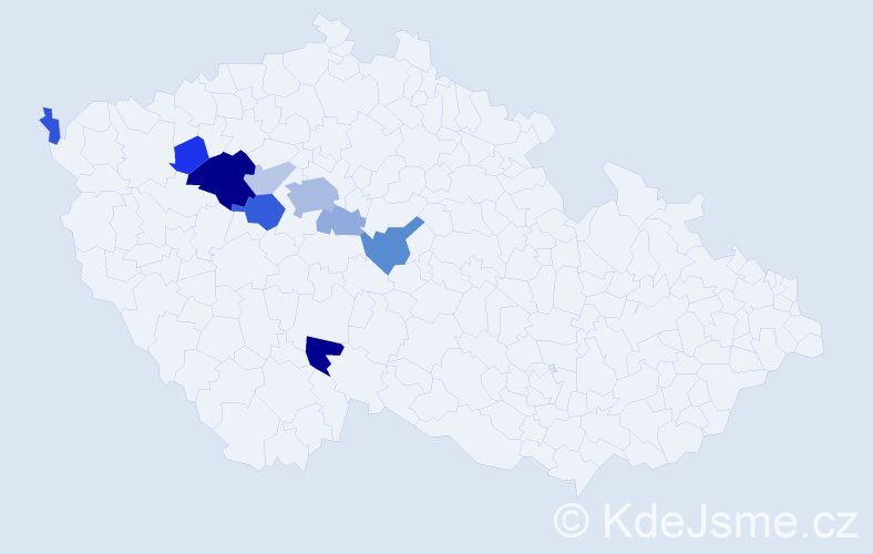 Příjmení: 'Drakslová', počet výskytů 25 v celé ČR