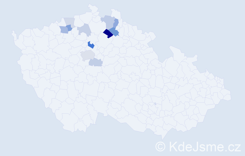 Příjmení: 'Koušková', počet výskytů 23 v celé ČR