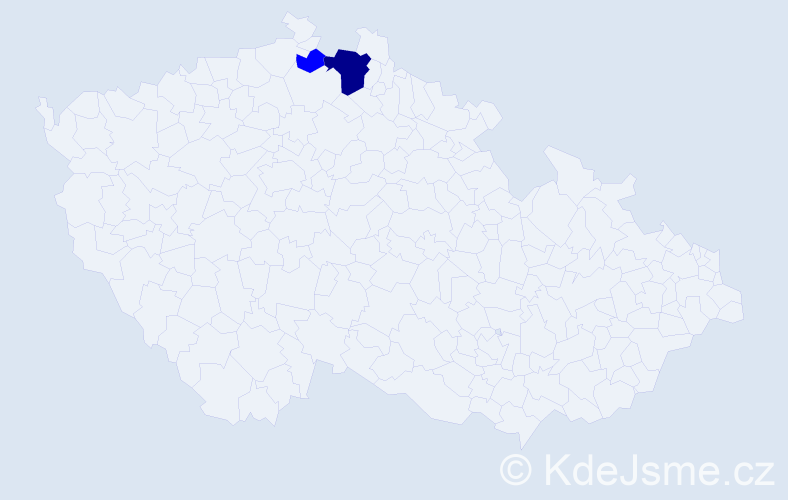 Příjmení: 'Kozuk', počet výskytů 3 v celé ČR