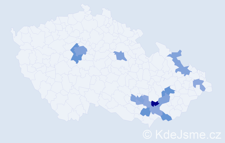 Příjmení: 'Zbytek', počet výskytů 38 v celé ČR
