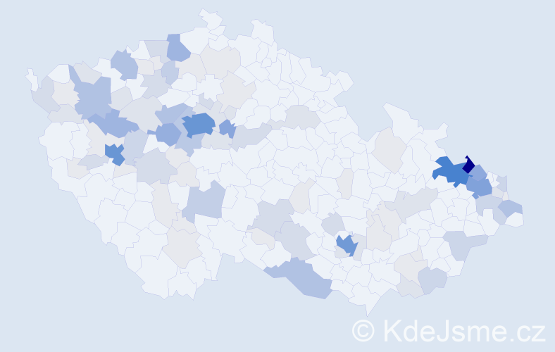 Příjmení: 'Hahn', počet výskytů 354 v celé ČR