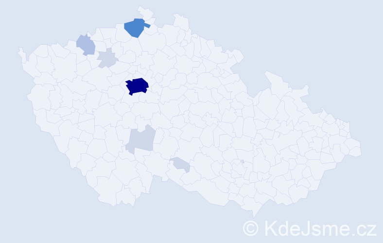 Příjmení: 'Vobnášil', počet výskytů 27 v celé ČR