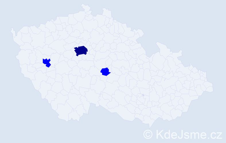 Příjmení: 'Moscalu', počet výskytů 4 v celé ČR