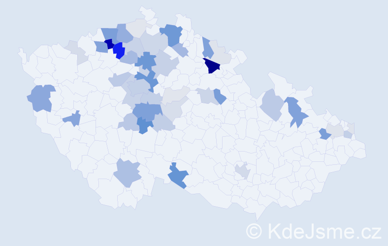 Příjmení: 'Kühnel', počet výskytů 188 v celé ČR