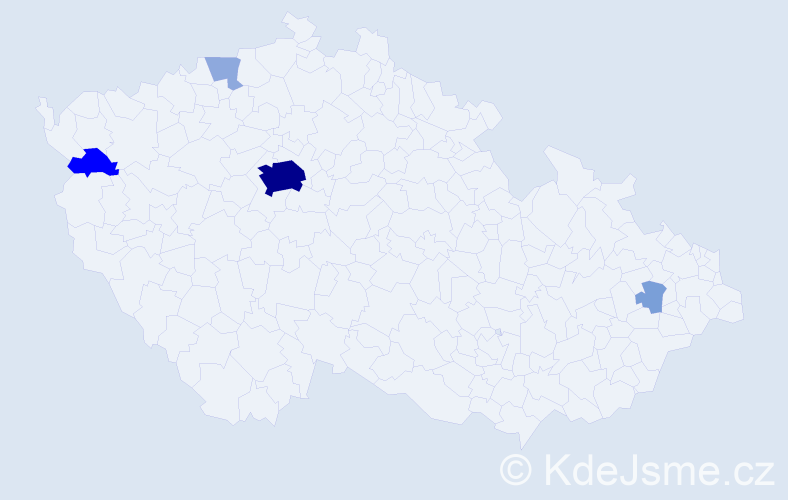 Příjmení: 'Apjár', počet výskytů 15 v celé ČR