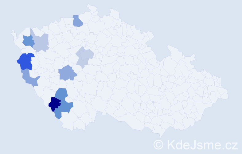 Příjmení: 'Churaňová', počet výskytů 50 v celé ČR