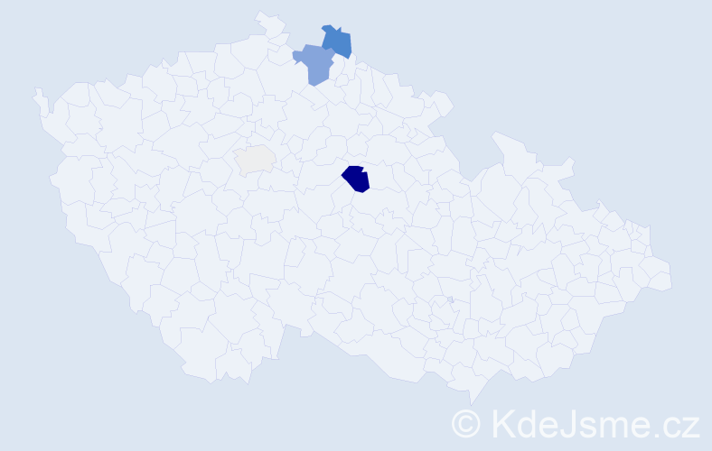Příjmení: 'Gamper', počet výskytů 16 v celé ČR