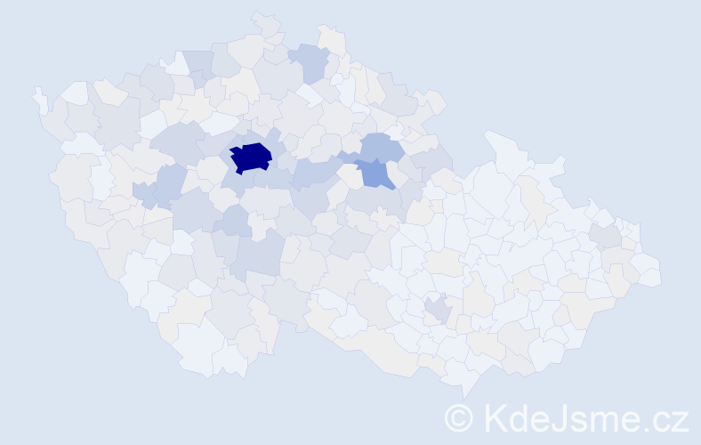 Příjmení: 'Čihák', počet výskytů 1379 v celé ČR