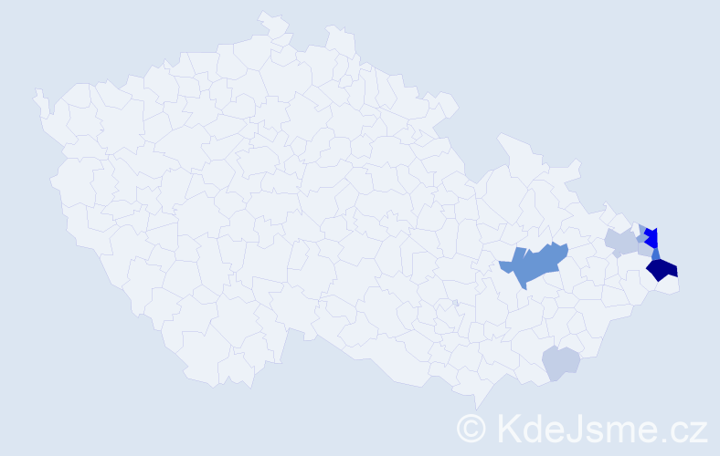 Příjmení: 'Waclawiková', počet výskytů 35 v celé ČR