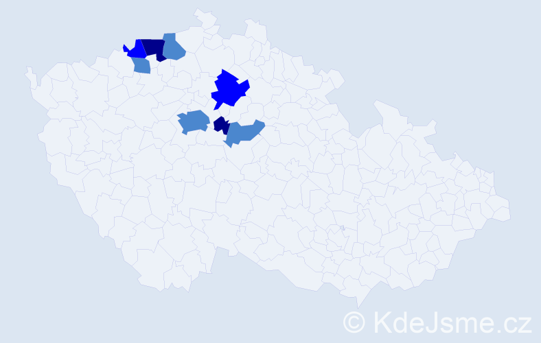 Příjmení: 'Mák', počet výskytů 14 v celé ČR