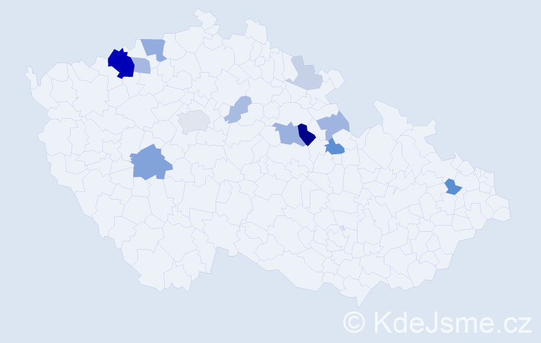 Příjmení: 'Lienertová', počet výskytů 37 v celé ČR